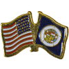 [U.S. & Minnesota Flag Pin]