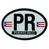 [Puerto Rico Oval Reflective Decal]