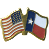 [U.S. & Texas Flag Pin]
