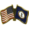[U.S. & Virginia Flag Pin]