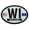 [Wisconsin Oval Reflective Decal]