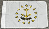 2x3' Rhode Island flag with sleeve