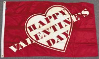 3x5' Happy Valentine's Day Heart nylon flag