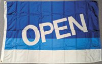 3x5' OPEN Blue nylon flag