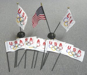 Olympic USA Desk Flags