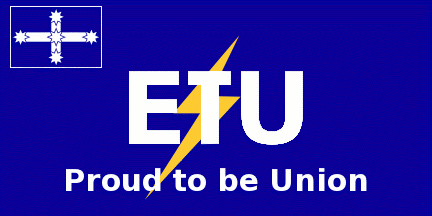 [Electrical Trades Union flag]