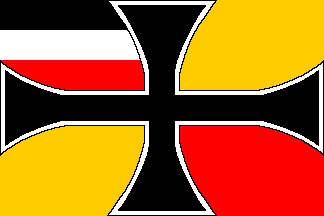 [Flag Proposal no. 18: Quartered flag with a black cross formy and a black-white-red canton (Germany 1919-1933)]