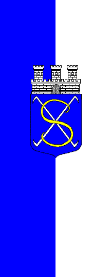 [City of Sangerhausen banner with mural crown]
