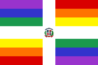 Dominican Republic gay pride flag
