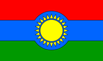 flag with sun in middle