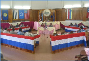 [flags in the legislative assembly]