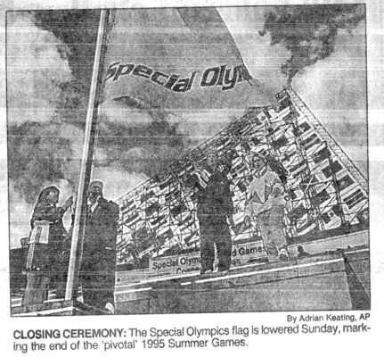 [The Special Olympics flag as used in 1995]