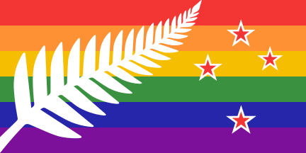 [Rainbow Silver Fern flag]