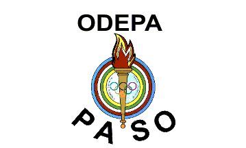 [Pan-American Sports Organization / Organización Deportiva Panamericana flag: variant 2]