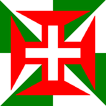 order cross on white and green