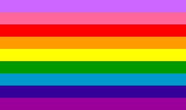 [9-stripe rainbow flag]