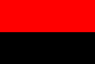 red flag with black horizontal stripe