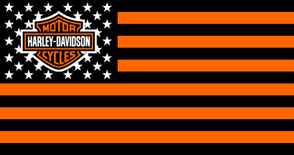 [Harley-Davidson flag]