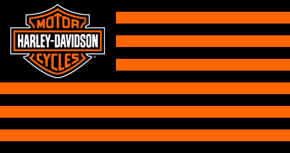 [Harley-Davidson flag]