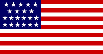 [U.S. 21 star flag 1819]