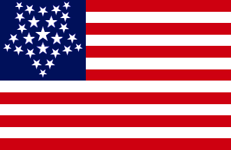 [Inverted Great Star Pattern 26 Star U.S. flag]