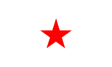 [Lone Red Star flag]
