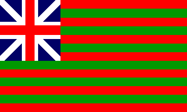 [Grand Union flag with red/green stripes]