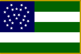flag with star and blue stripes