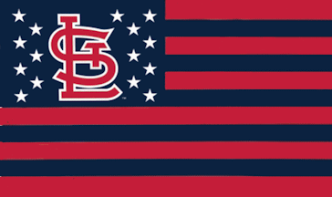 Flag of Saint Louis Cardinals, american , Stock Video