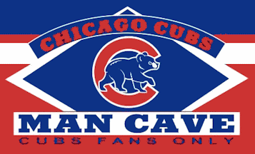 [Chicago Cubs Man Cave flag example]