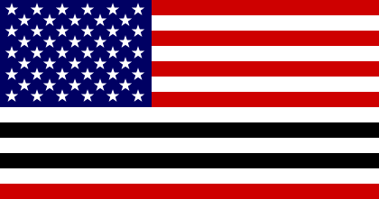 [9-11 Commemorative - U.S. w/Black Stripes Flag]