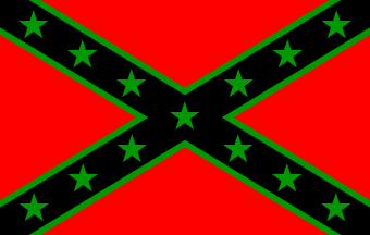 Did Confederates fly all-black American flags?