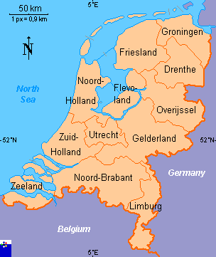 Clickable map of the Netherlands