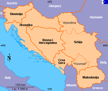 Clickable map of Yugoslavia (1945-1991)